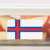 Färöer-Flagge Etiketten (Befestigt)