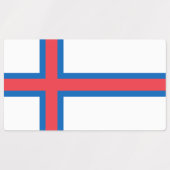 Färöer-Flagge Etiketten (Design 1)