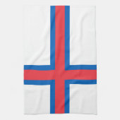 Färöer-Flagge Geschirrtuch (Vertikal)