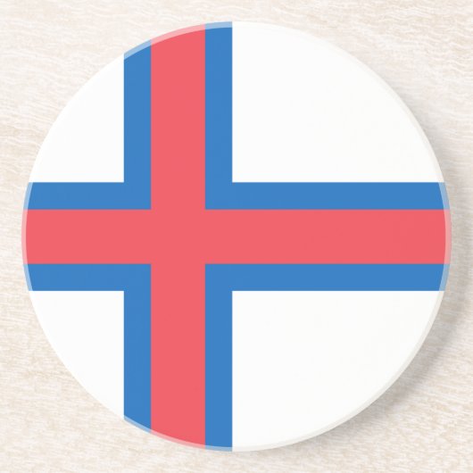 Färöer-Flagge Getränkeuntersetzer (Vorne)