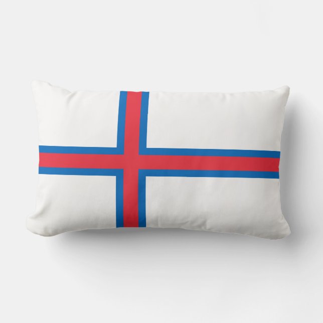 Färöer-Flagge Lendenkissen (Vorderseite)