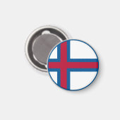 Färöer-Flagge Magnet (Vorderseite/Rückseite)