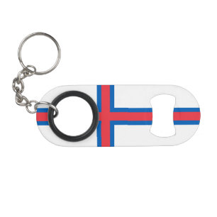 Färöer-Flagge Mini Flaschenöffner