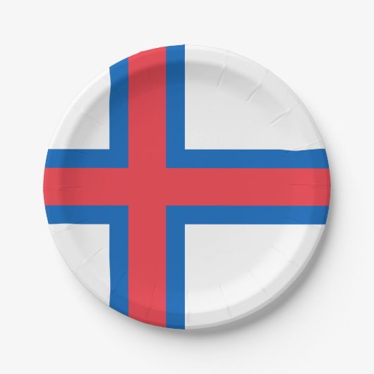 Färöer-Flagge Pappteller (Vorderseite)