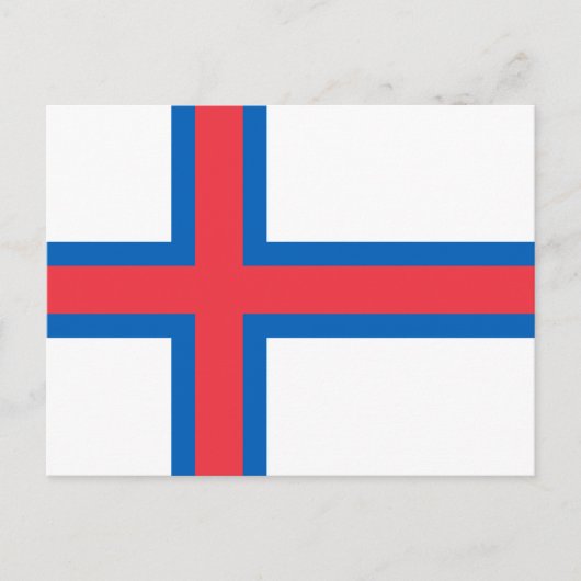 Färöer-Flagge Postkarte (Vorderseite)