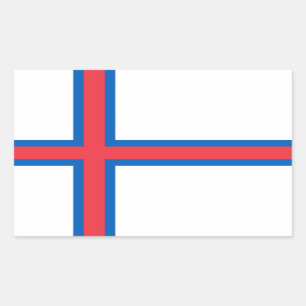 Färöer-Flagge Rechteckiger Aufkleber