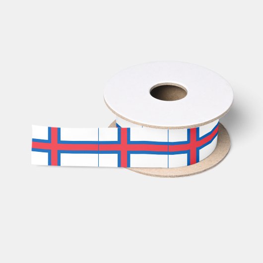 Färöer-Flagge Satinband (Spule)