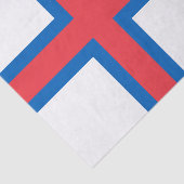 Färöer-Flagge Seidenpapier (Ausschnitt)