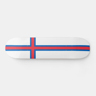 Färöer-Flagge Skateboard