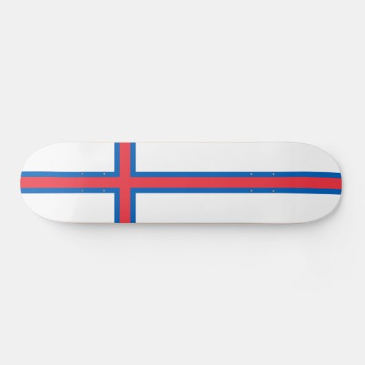 Färöer-Flagge Skateboard (Horizontal)