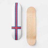 Färöer-Flagge Skateboard (Vorderseite)