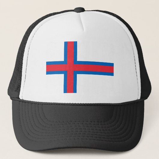 Färöer-Flagge Truckerkappe (Vorderseite)