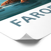 Färöer Insel Dänemark Reisedrucke Poster (Ecke)