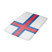 Färöer-Inseln-Flagge Badematte (Schrägansicht)