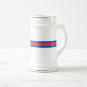 Färöer-Inseln-Flagge Bierglas (VorderseiteRechts)