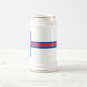 Färöer-Inseln-Flagge Bierglas (Mittel)