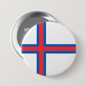 Färöer-Inseln-Flagge Button (Vorne & Hinten)