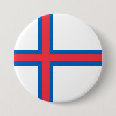 Färöer-Inseln-Flagge Button (Vorderseite)