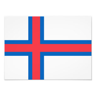 Färöer-Inseln-Flagge Fotodruck