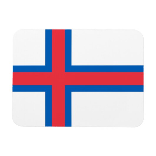 Färöer-Inseln-Flagge Magnet (Horizontal)