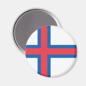 Färöer-Inseln-Flagge Magnet (Vorderseite/Rückseite)