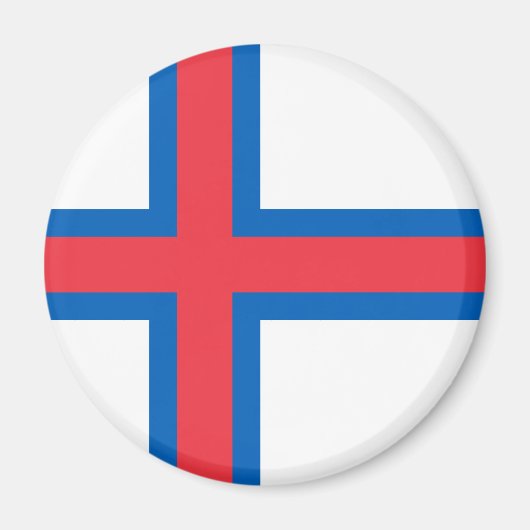 Färöer-Inseln-Flagge Magnet (Vorne)
