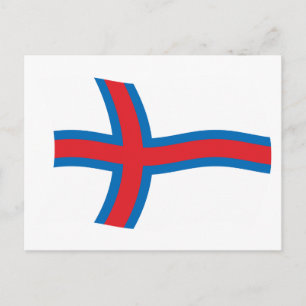 Färöer-Inseln Flagge Postkarte