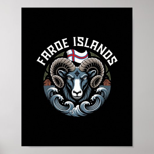 Färöer-Inseln Flagge Reise Urlaub Poster (Vorne)