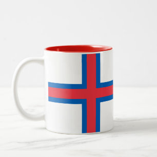 Färöer-Inseln-Flagge Zweifarbige Tasse