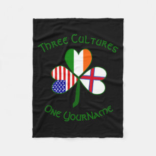 Färöer-Inseln Irland USA Shamrock Personalisiertes Fleecedecke