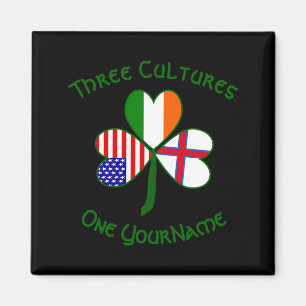 Färöer-Inseln Irland USA Shamrock Personalisiertes Magnet