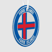 Färöer-Inseln-RundEmblem Ornament (Vorderseite)