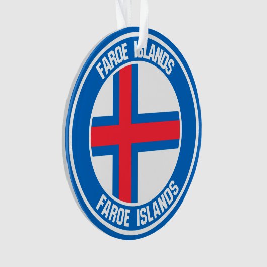 Färöer-Inseln-RundEmblem Ornament (Vorderseite)