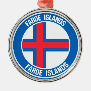 Färöer-Inseln-RundEmblem Ornament Aus Metall
