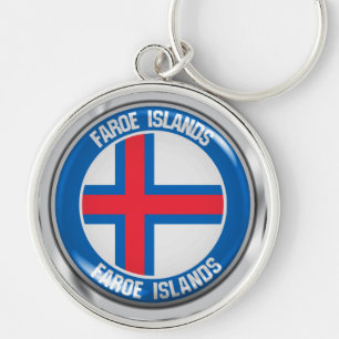 Färöer-Inseln-RundEmblem Schlüsselanhänger