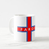 Färöer-Landesflaggetextname Kaffeetasse (Vorderseite Links)