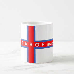 Färöer-Landesflaggetextname Kaffeetasse