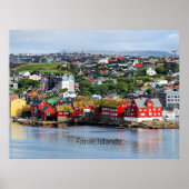 Färöer, Panoramasicht auf Torshavn Poster (Vorne)