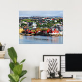 Färöer, Panoramasicht auf Torshavn Poster (Heimbüro)