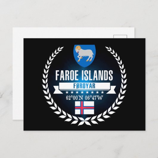 Färöer Postkarte (Vorne/Hinten)