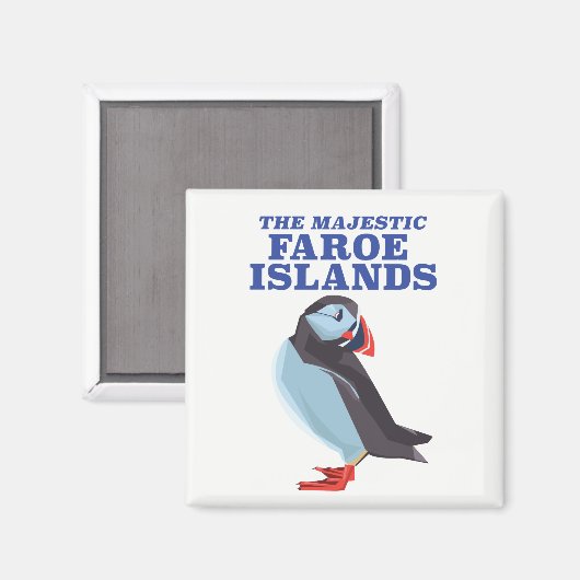 Färöer Puffvogel Magnet (Vorderseite/Rückseite)