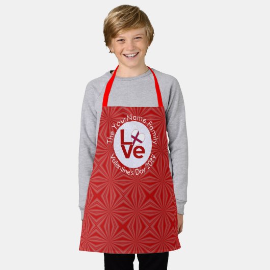 Färöer Rote LIEBE Flag Personalisiert Schürze (Getragen)