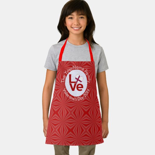 Färöer Rote LIEBE Flag Personalisiert Schürze (Insitu)
