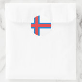 Färöer Runder Aufkleber (Tasche)