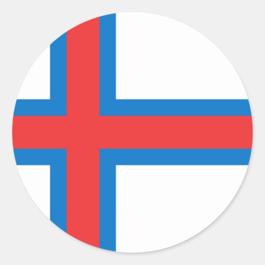 Färöer Runder Aufkleber (Vorderseite)