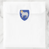 Färöer-Wappen Quadratischer Aufkleber (Tasche)