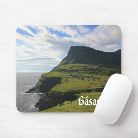 Faroese Dorf von Gásadalur: Mousepad (Mit Mouse)