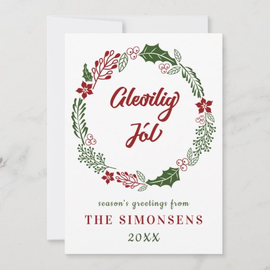 Faroese frohe Weihnachten, Custom Feiertagskarte (Vorderseite)