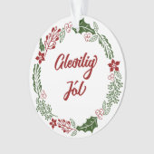 Faroese Frory Christmas Wreath, Gleðilig Jól Ornament (Vorderseite)