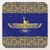 Farohar - faravahar - Fravashi Rechteckiger Pappuntersetzer (Vorderseite)